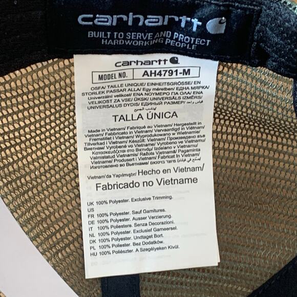 Carhartt Force Camo Hat Cap Trucker Mesh Snap Back Graphic Hunting Outdoors - Picture 7 of 8